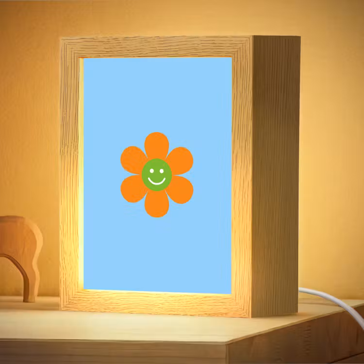 Nachtlampje - Bloem - Smiley - Kleurrijk — 4