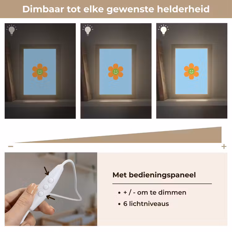 Nachtlampje - Bloem - Smiley - Kleurrijk — 6