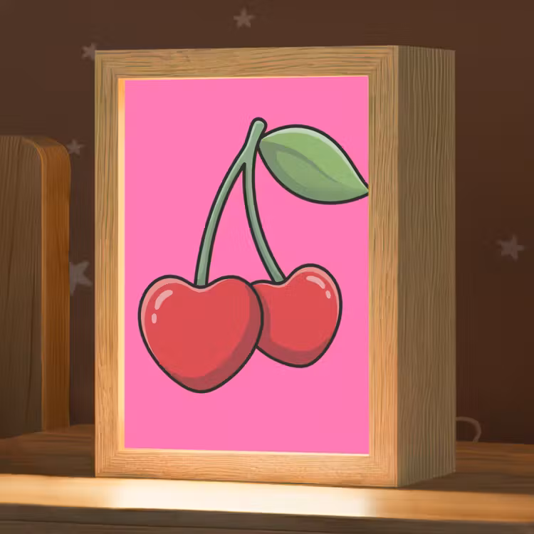 Nachtlampje - Kers - Roze - Fruit — 1