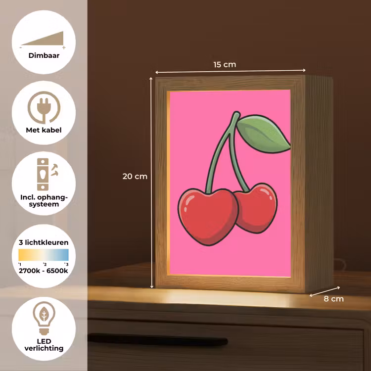 Nachtlampje - Kers - Roze - Fruit — 2