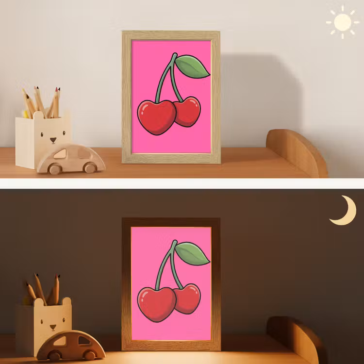 Nachtlampje - Kers - Roze - Fruit — 7