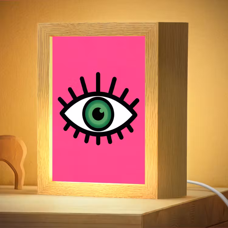 Nachtlampje - Minimalistisch - Oog - Roze — 4