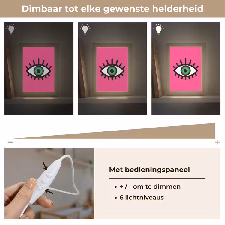 Nachtlampje - Minimalistisch - Oog - Roze — 6