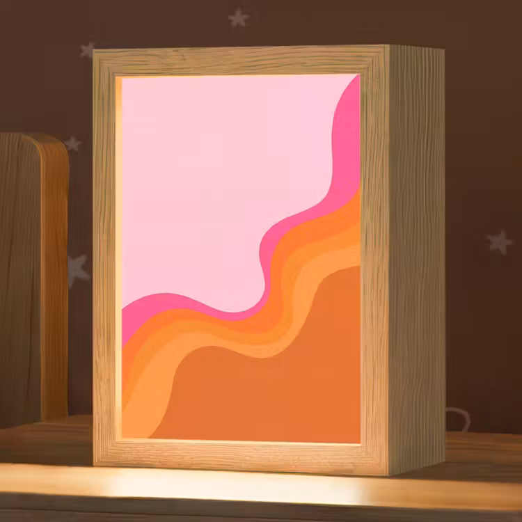Nachtlampje - Retro - Waves - Kleurrijk — 1