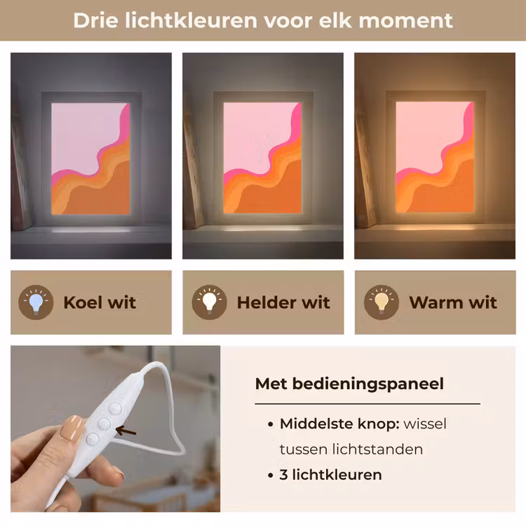 Nachtlampje - Retro - Waves - Kleurrijk — 5