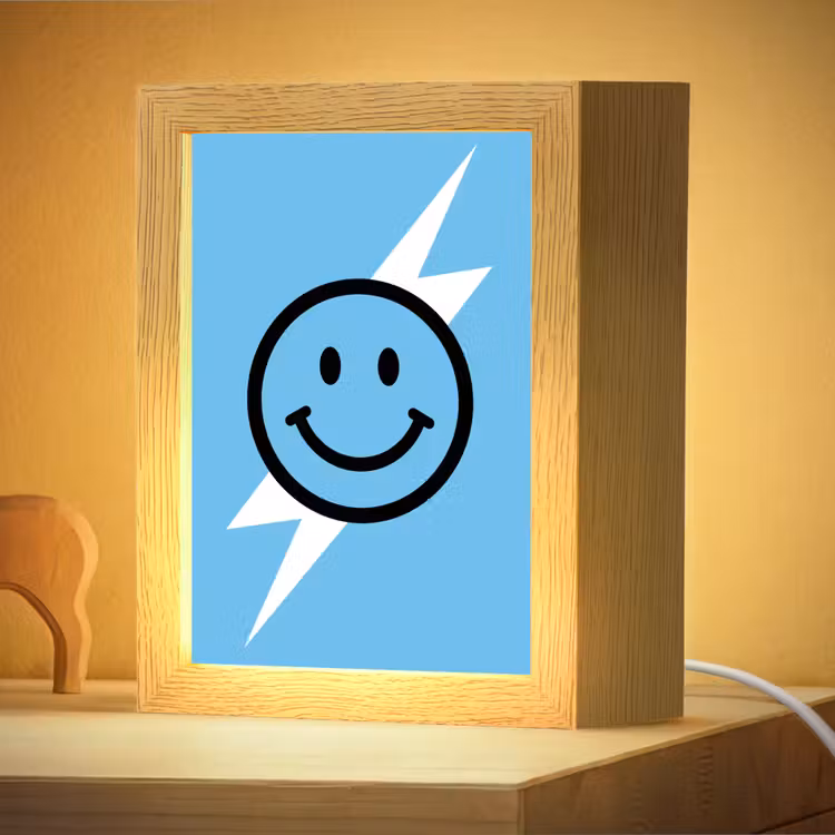 Nachtlampje - Smiley - Blauw - Bliksem — 4