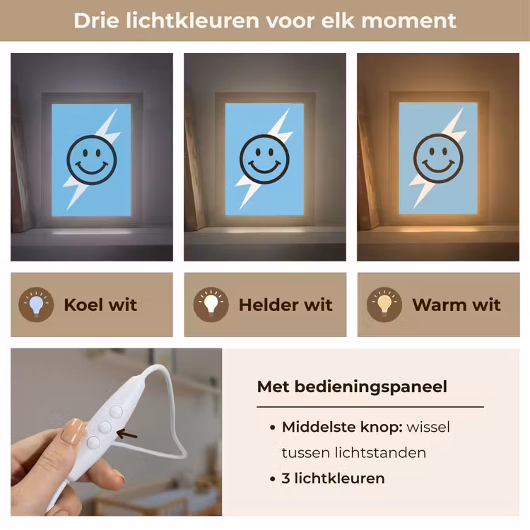 Nachtlampje - Smiley - Blauw - Bliksem — 5