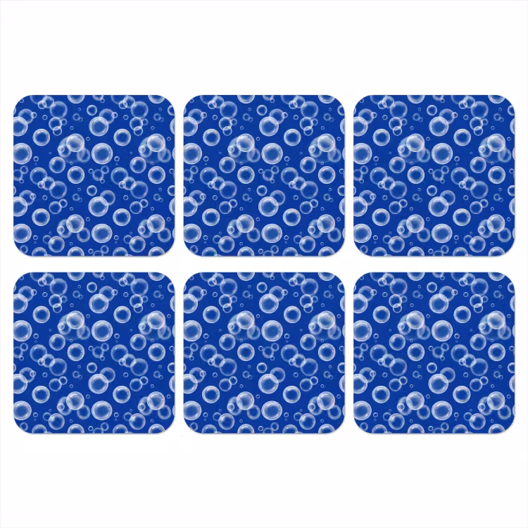 Onderzetter - Bubbels - Patroon - Blauw — 1