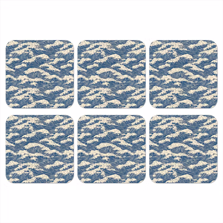 Onderzetter - Golven - Klassiek - Blauw — 1