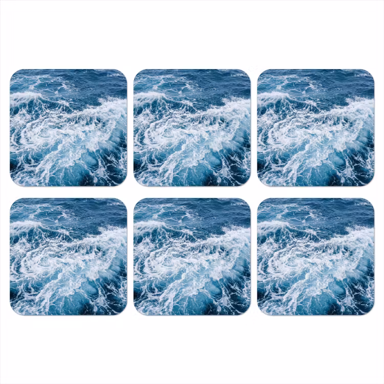 Onderzetter - Golven - Oceaan - Blauw — 1