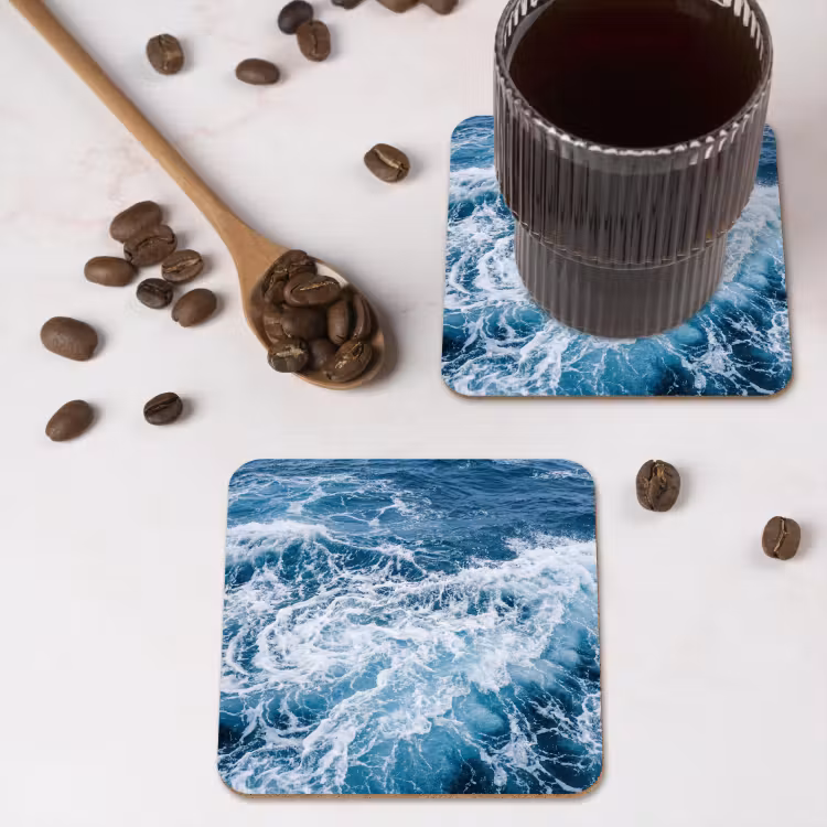 Onderzetter - Golven - Oceaan - Blauw — 4