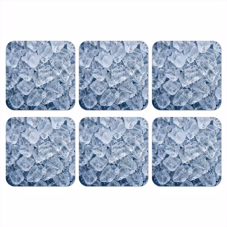 Onderzetter - Ijsblokjes - Water - Blauw — 1
