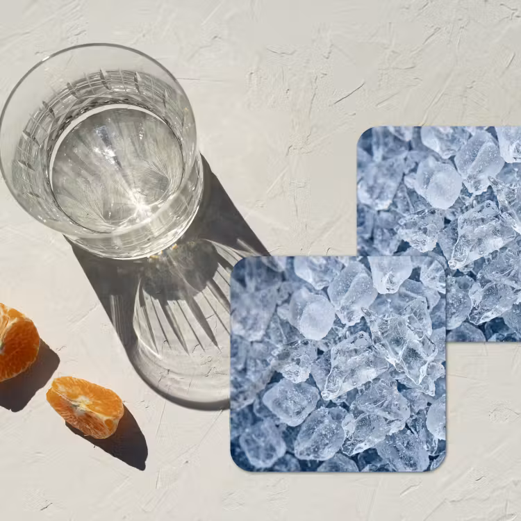 Onderzetter - Ijsblokjes - Water - Blauw — 3