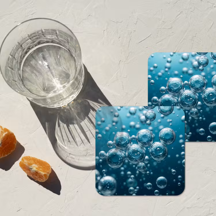 Onderzetter - Luchtbellen - Dynamisch - Blauw — 3