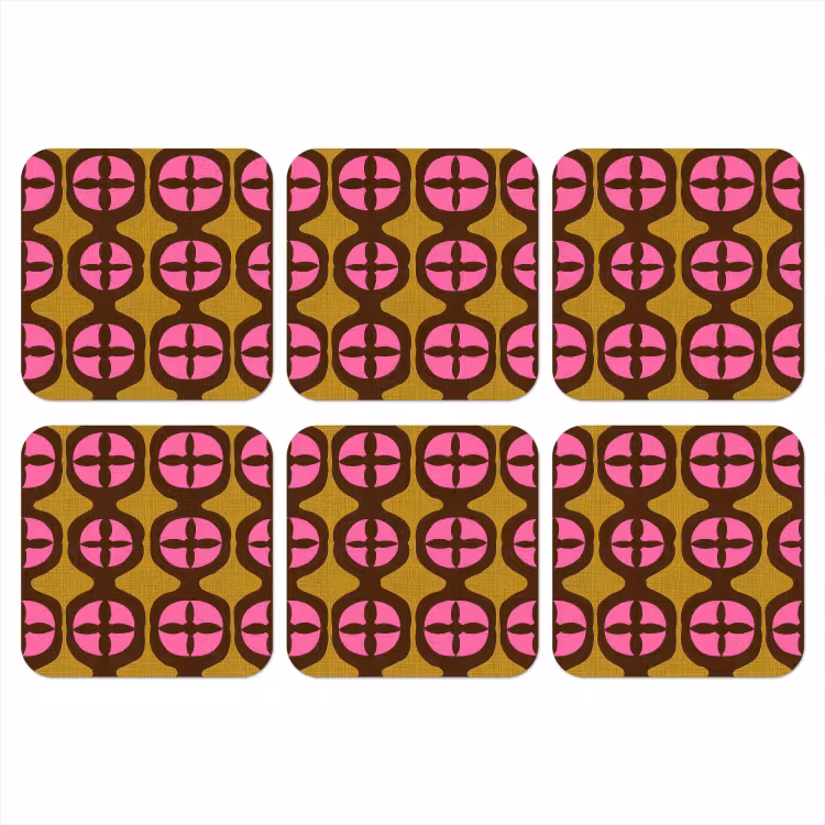 Onderzetter​ - Modern - Patroon - Roze — 1