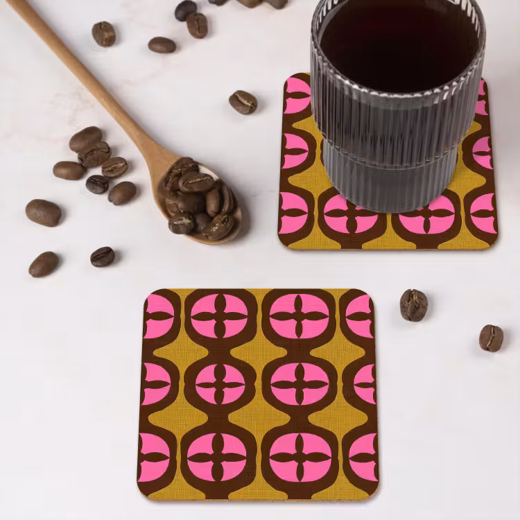 Onderzetter​ - Modern - Patroon - Roze — 4
