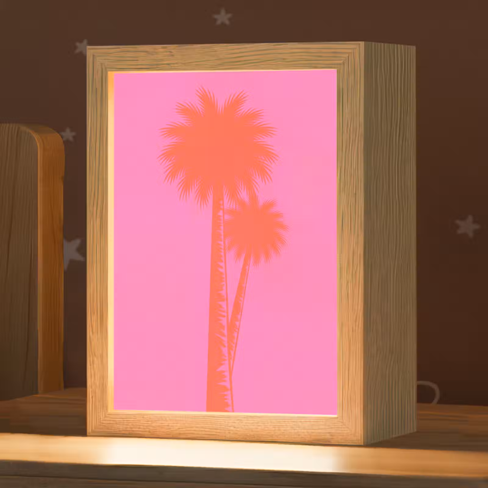 Nachtlampje - Palmbomen - Modern - Roze — 1