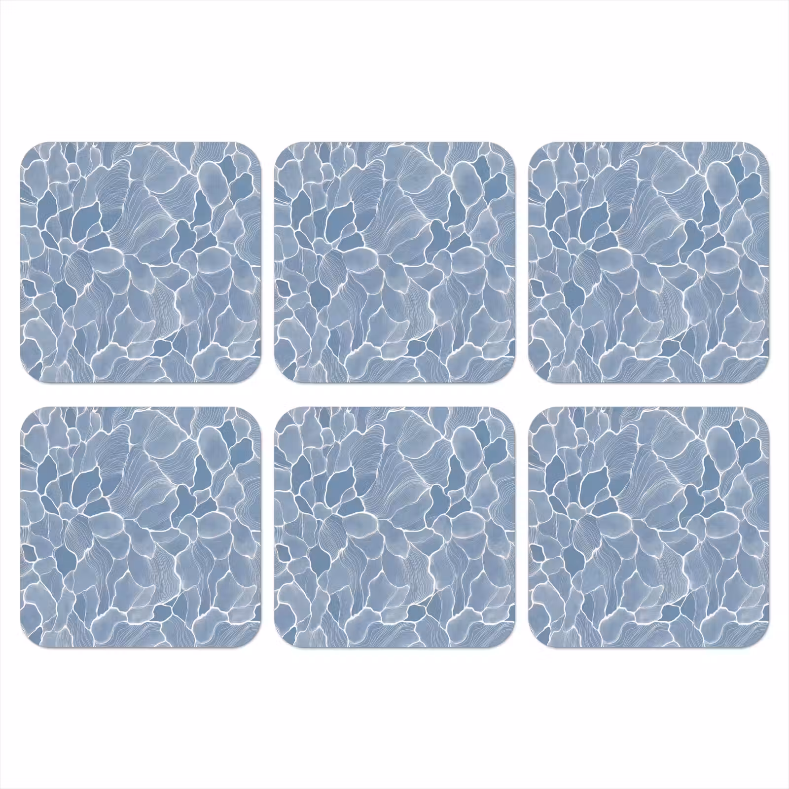 Onderzetter - Abstract - Blauw - Bladeren — 1