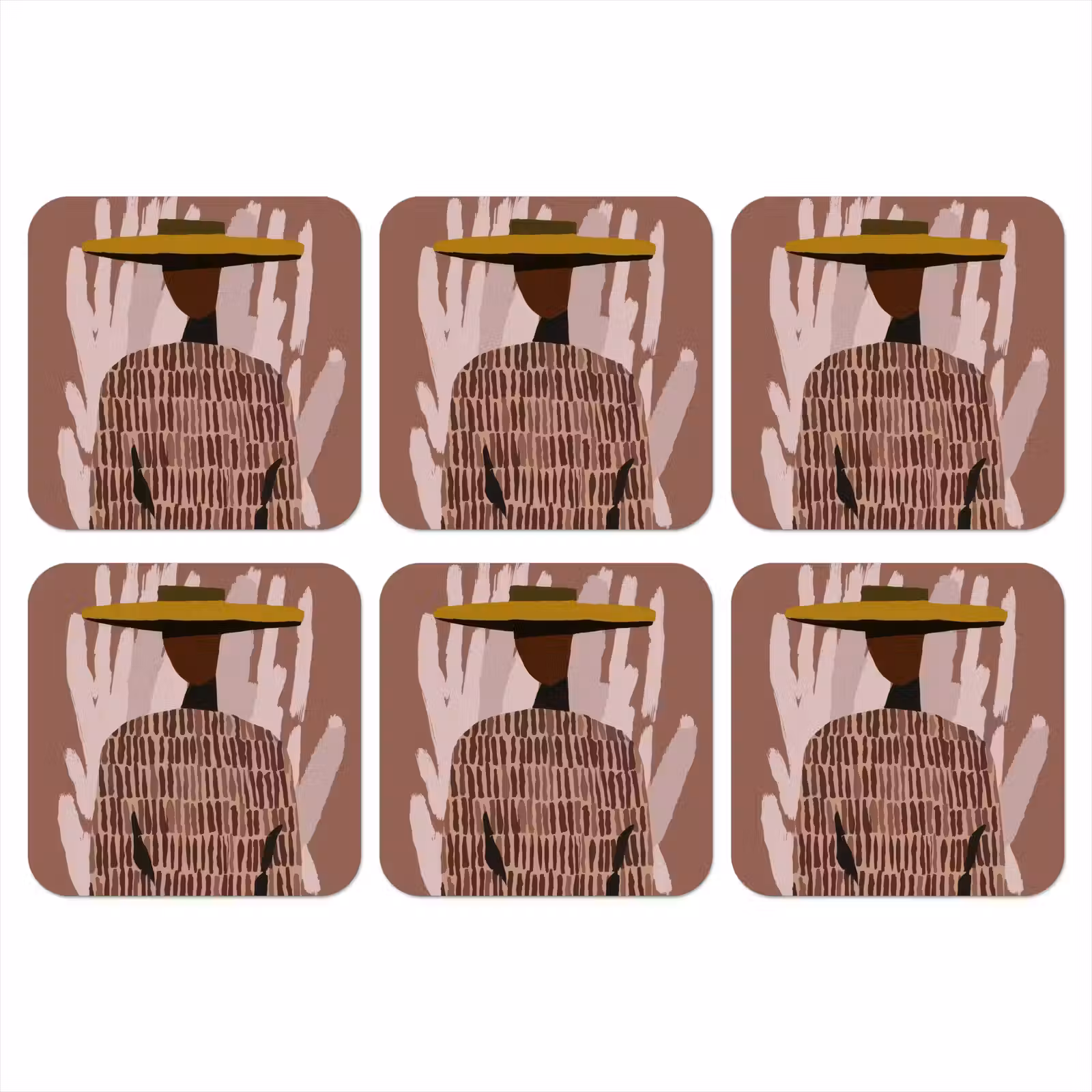 Onderzetter - Abstract - Figuur - Illustratie - Hoed — 1