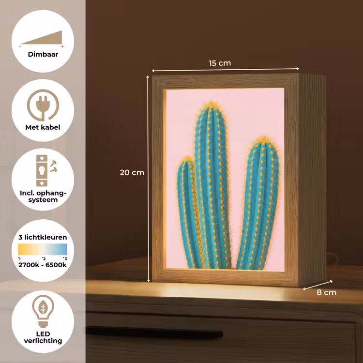 Nachtlampje - Cactussen - Modern - Pastel — 2