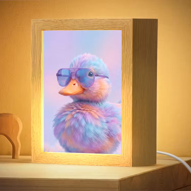 Nachtlampje - Eend - bril - Pastel — 4