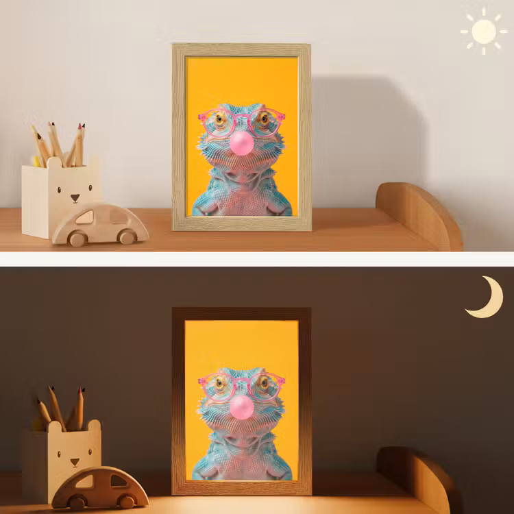Nachtlampje - Kameleon - Kauwgom - Kleurrijk — 7
