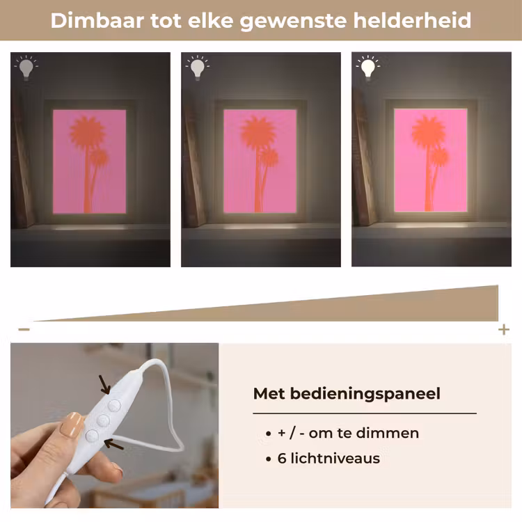 Nachtlampje - Palmbomen - Modern - Roze — 6