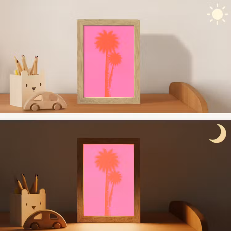 Nachtlampje - Palmbomen - Modern - Roze — 7