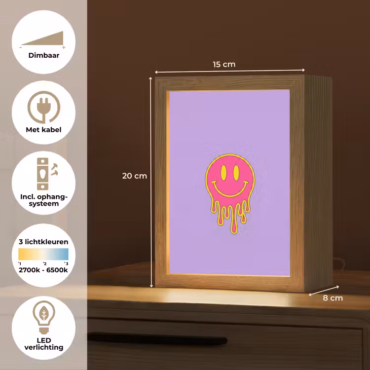 Nachtlampje - Smiley - Drip - Neon — 2