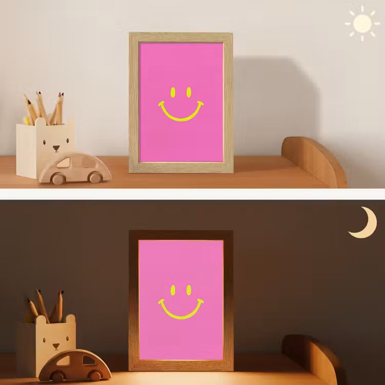 Nachtlampje - Smiley - Vrolijk - Roze — 7