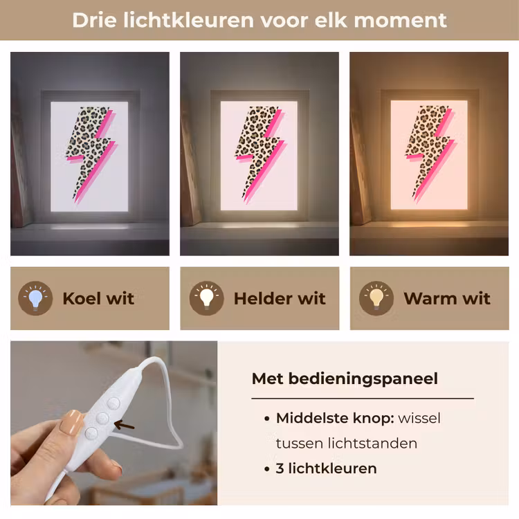 Nachtlampje - Stippen - Roze - Bliksem — 5
