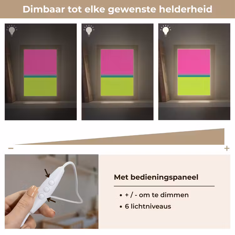 Nachtlampje - Strepen - Modern - Kleurrijk — 6