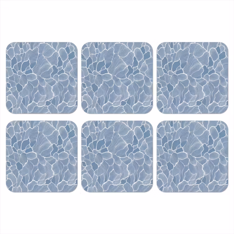 Onderzetter - Abstract - Blauw - Bladeren — 1