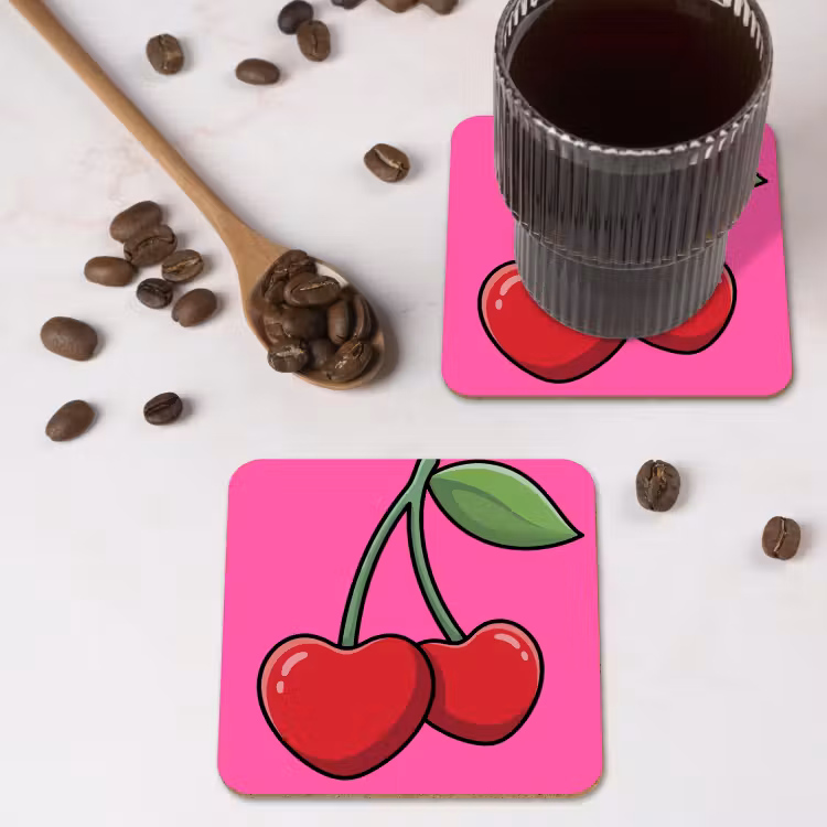 Onderzetter - Kers - Roze - Fruit — 4
