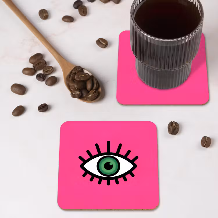 Onderzetter - Minimalistisch - Oog - Roze — 4