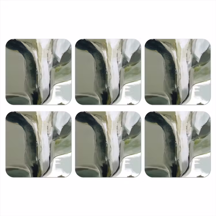 Onderzetter - Natuur - Abstract - Groen - Penseelstreken — 1