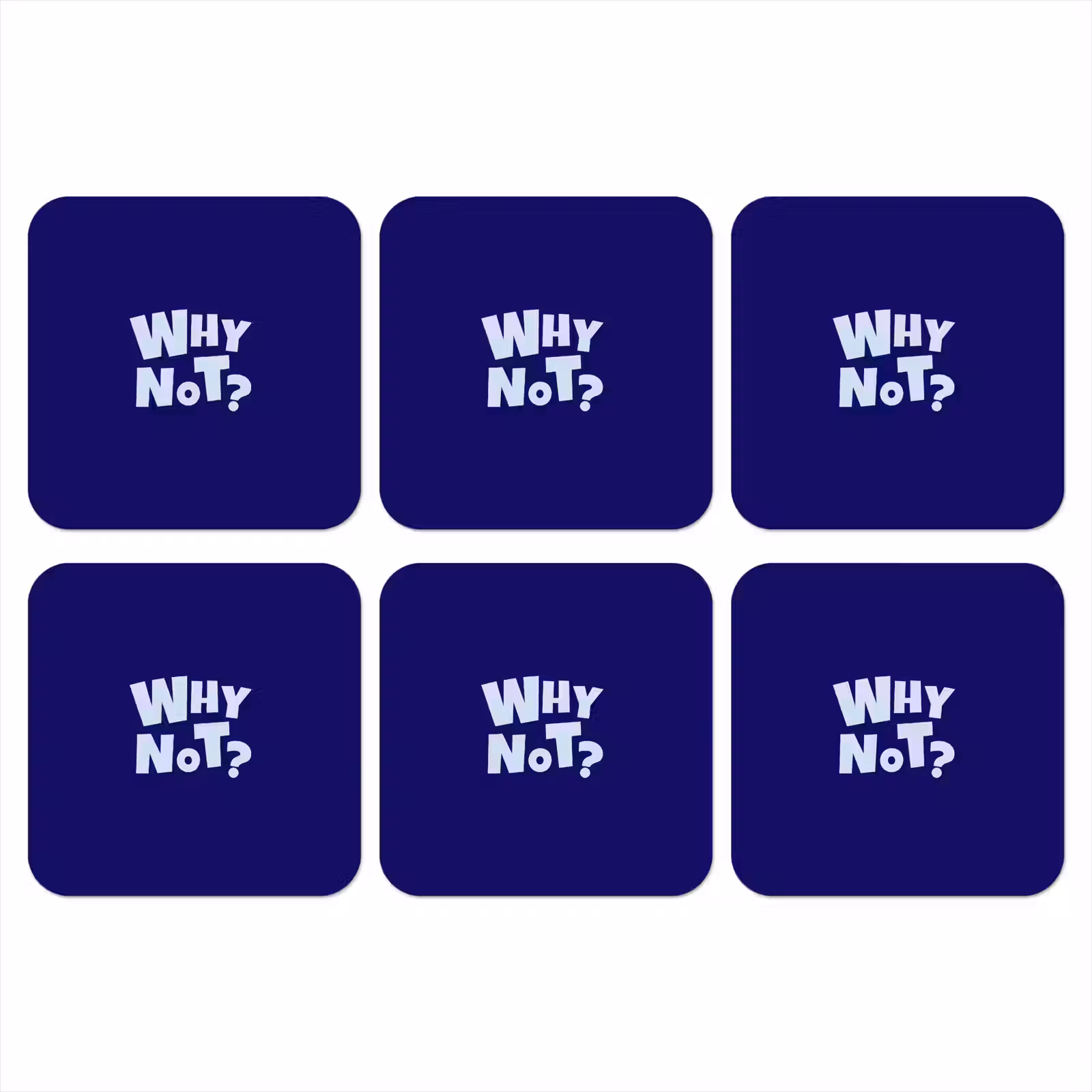Onderzetter - Blauw - Why not - Minimalistisch — 1