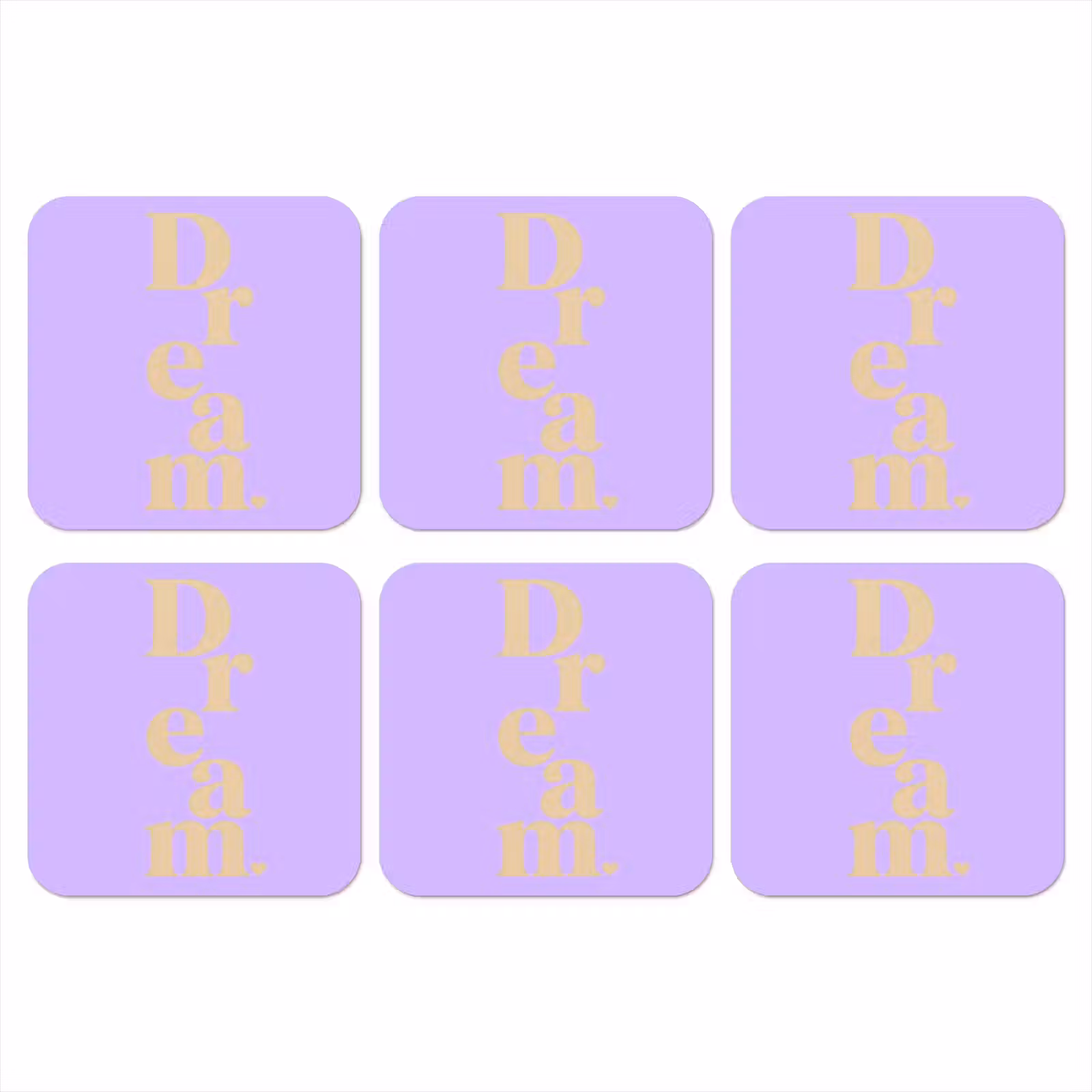 Onderzetter - Dream - Paars - Typografisch — 1