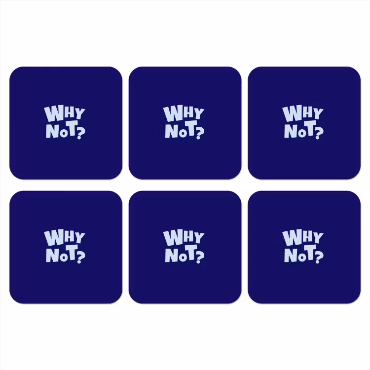 Onderzetter - Blauw - Why not - Minimalistisch — 1