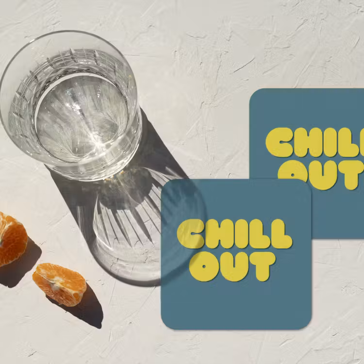 Onderzetter - Chill out - Geel - Blauw — 3
