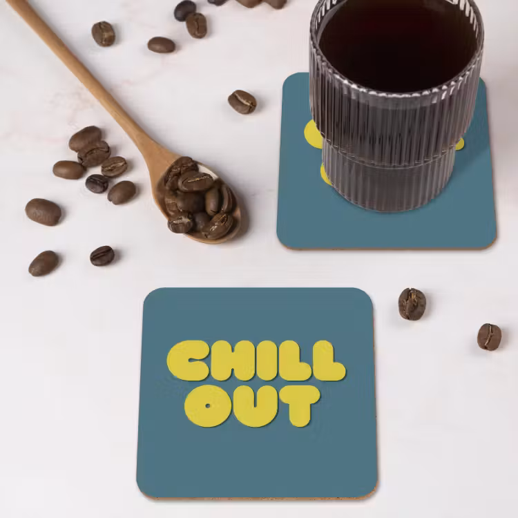 Onderzetter - Chill out - Geel - Blauw — 4