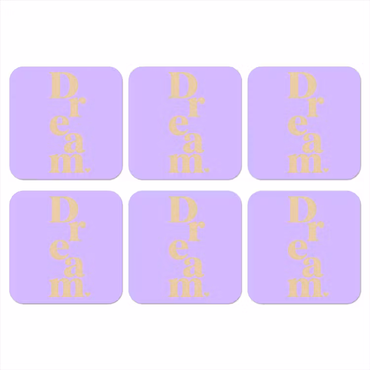 Onderzetter - Dream - Paars - Typografisch — 1