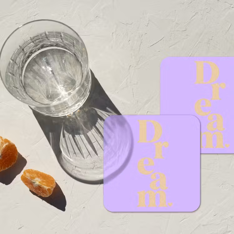 Onderzetter - Dream - Paars - Typografisch — 3