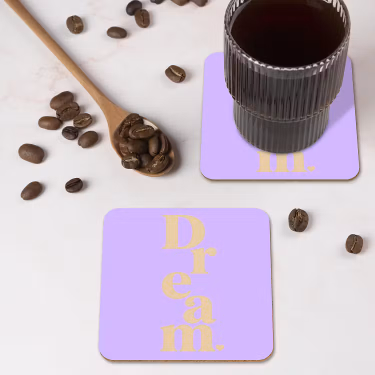 Onderzetter - Dream - Paars - Typografisch — 4