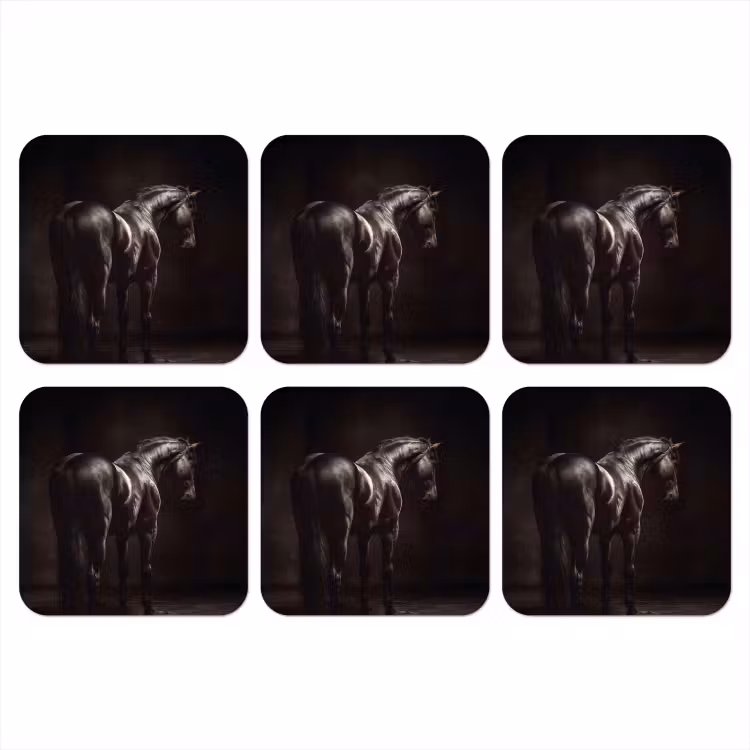 Onderzetter - Krachtig - Paard - Donker — 1