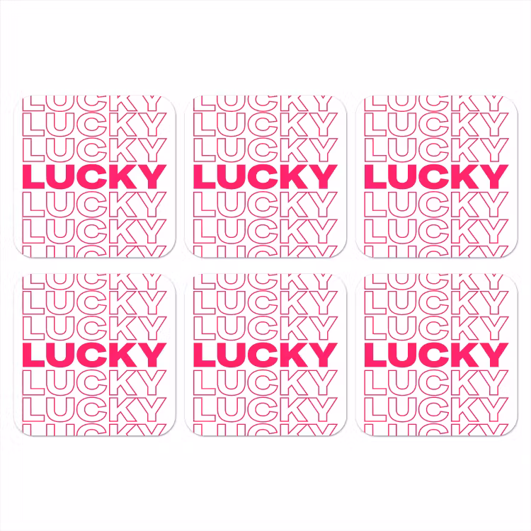 Onderzetter - Lucky - Roze - Patroon — 1