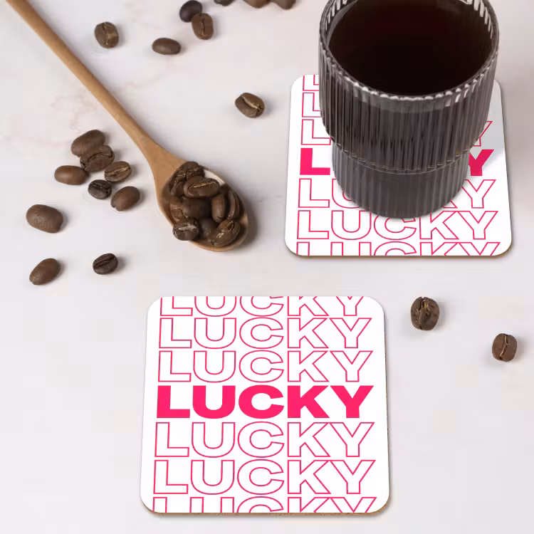Onderzetter - Lucky - Roze - Patroon — 4