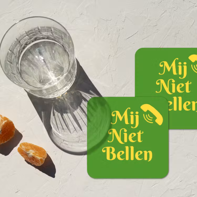 Onderzetter - Mij niet bellen - Telefoon - Groen — 3