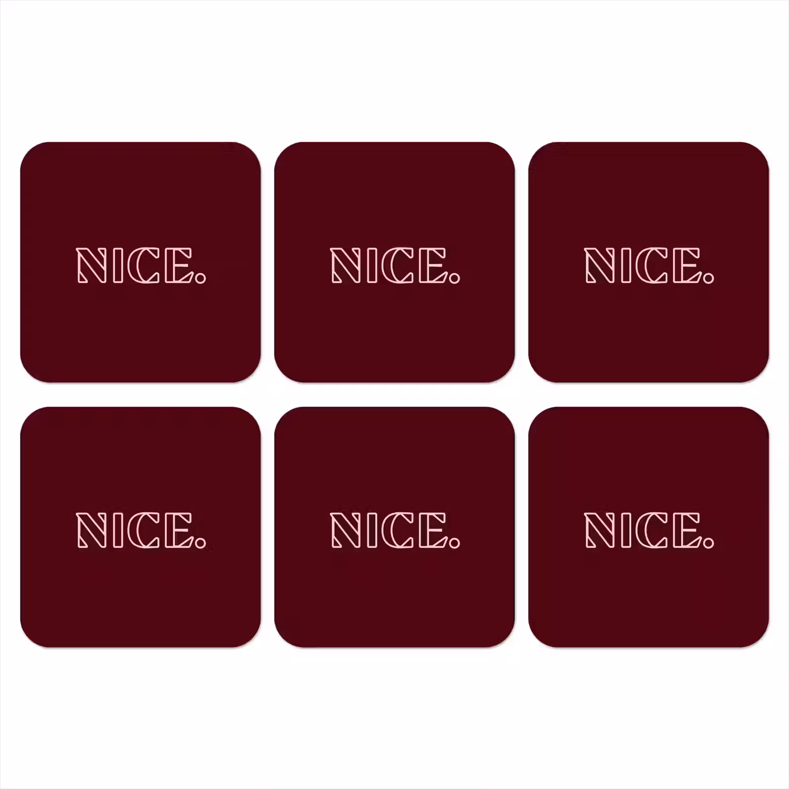 Onderzetter - Bordeaux - Nice - minimalistisch — 1