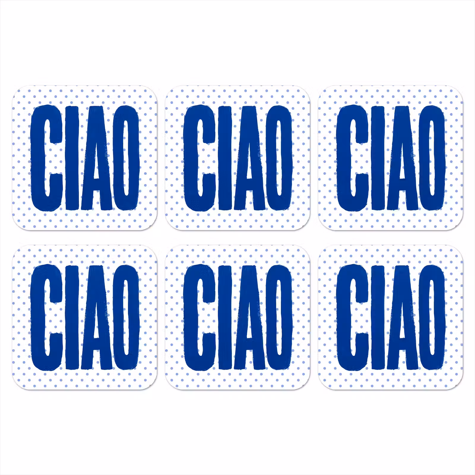 Onderzetter - Ciao - Blauw - Stippen — 1